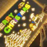 LED Note Board with Colorful Neon Markers – Rewritable Light-Up Message & Drawing Board - Image 2